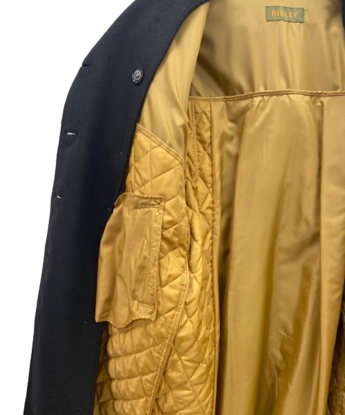Risley（リズレー）RISLEY (リズレー) RISLEY　docking long trench coat　中綿コート ブラック×オリーブ サイズ:FREEの古着・服飾アイテム