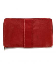 HERMES（エルメス）の古着「HERMES　パースGM　ラウンドファスナー財布」｜レッド