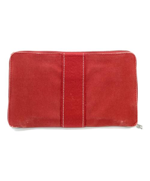 HERMES（エルメス）HERMES (エルメス) HERMES　パースGM　ラウンドファスナー財布 レッドの古着・服飾アイテム