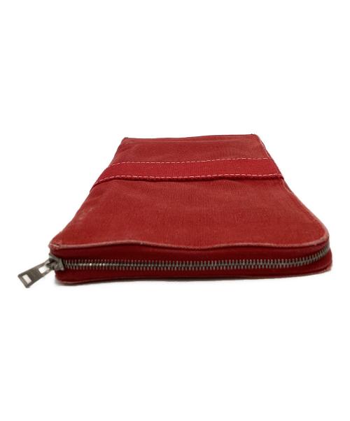 HERMES（エルメス）HERMES (エルメス) HERMES　パースGM　ラウンドファスナー財布 レッドの古着・服飾アイテム