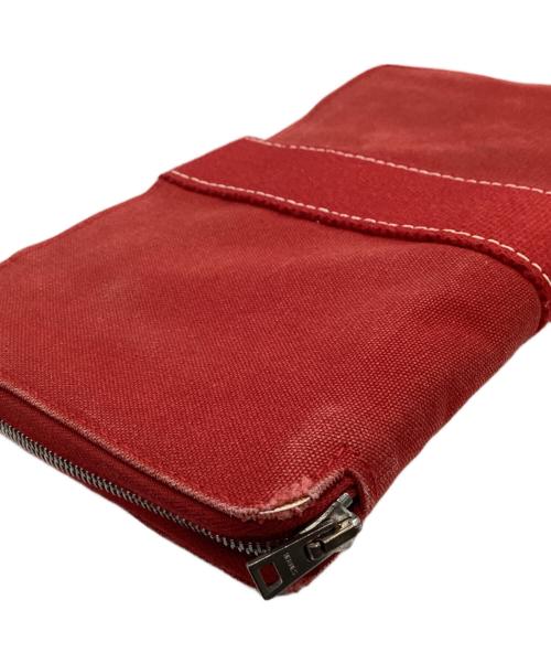 HERMES（エルメス）HERMES (エルメス) HERMES　パースGM　ラウンドファスナー財布 レッドの古着・服飾アイテム