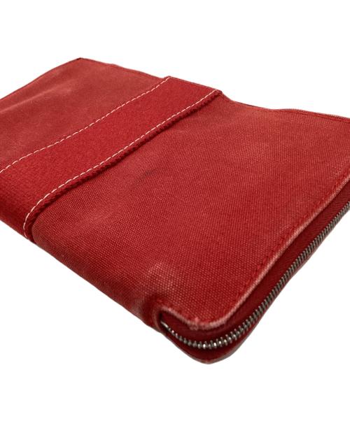 HERMES（エルメス）HERMES (エルメス) HERMES　パースGM　ラウンドファスナー財布 レッドの古着・服飾アイテム