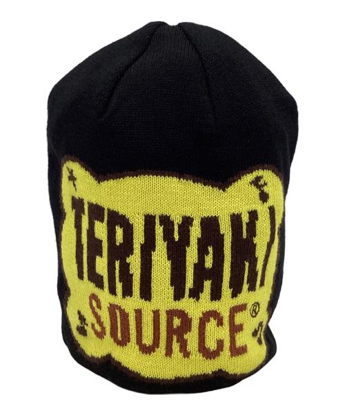 A BATHING APE（ア ベイシング エイプ）A BATHING APE (ア ベイシング エイプ) A BATHING APE　TERIYAKI SOURCE　ニット帽 ブラック×イエローの古着・服飾アイテム