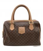 CELINEセリーヌ）の古着「CELINE　マカダム柄　ミニボストンバッグ」｜ブラウン