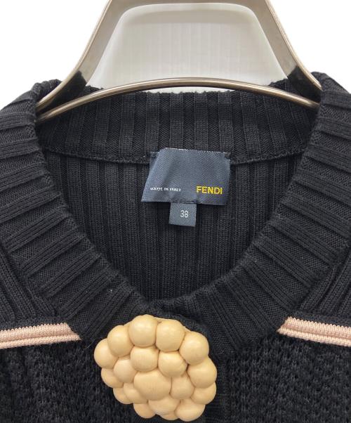 FENDI（フェンディ）FENDI (フェンディ) ジレ ブラック×ベージュ サイズ:38の古着・服飾アイテム