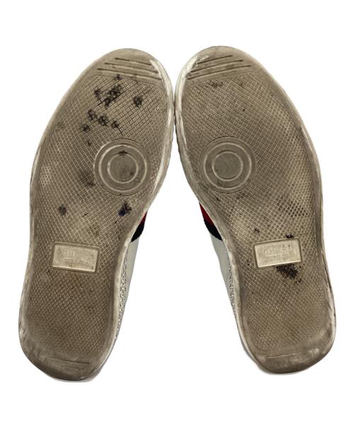 GUCCI（グッチ）GUCCI (グッチ) GUCCI　ローカットスニーカー ホワイト×レッド サイズ:36の古着・服飾アイテム