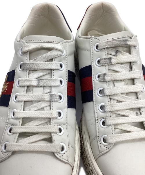 GUCCI（グッチ）GUCCI (グッチ) GUCCI　ローカットスニーカー ホワイト×レッド サイズ:36の古着・服飾アイテム