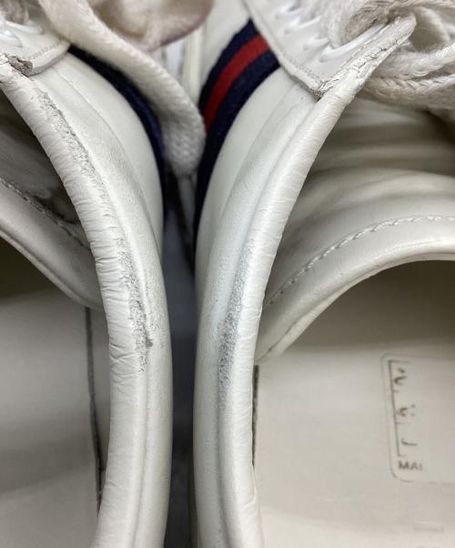 GUCCI（グッチ）GUCCI (グッチ) GUCCI　ローカットスニーカー ホワイト×レッド サイズ:36の古着・服飾アイテム