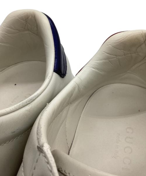 GUCCI（グッチ）GUCCI (グッチ) GUCCI　ローカットスニーカー ホワイト×レッド サイズ:36の古着・服飾アイテム