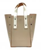 HENDER SCHEMEエンダースキーマ）の古着「Hender Scheme　assemble hand bag tall　トートバッグ」｜ベージュ×ホワイト