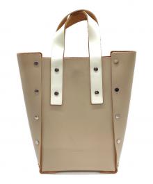 HENDER SCHEME（エンダースキーマ）の古着「Hender Scheme　assemble hand bag tall　トートバッグ」｜ベージュ×ホワイト