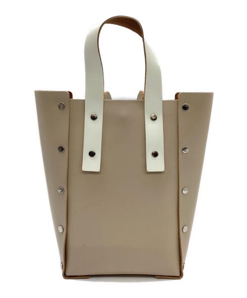 HENDER SCHEME（エンダースキーマ）HENDER SCHEME (エンダースキーマ) Hender Scheme　assemble hand bag tall　トートバッグ ベージュ×ホワイトの古着・服飾アイテム