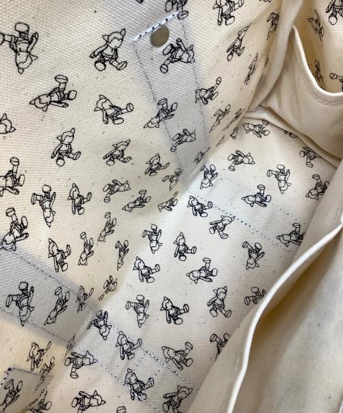 信三郎鞄（シンザブロウカバン）信三郎鞄 (シンザブロウカバン) 鉄腕アトム (テツワンアトム) 信三郎鞄　鉄腕アトム　ハンドバッグ ベージュ×ブラックの古着・服飾アイテム