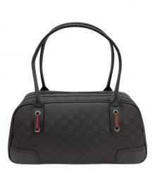 GUCCI（グッチ）の古着「GUCCI　シェリーライン　ミニボストンバッグ」｜ブラック