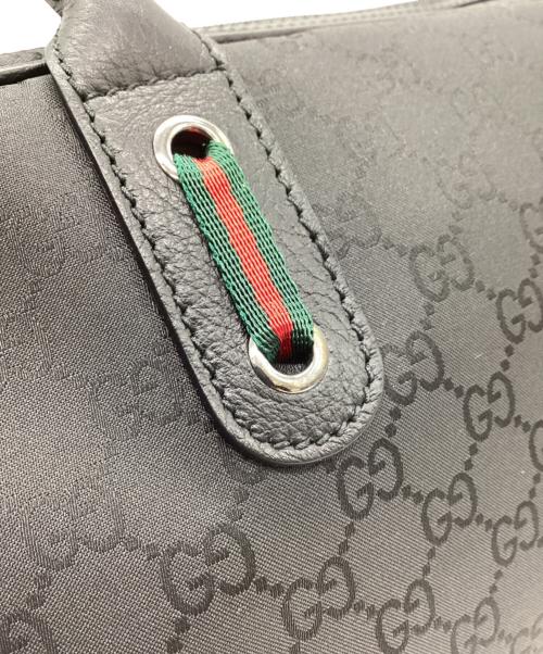 GUCCI（グッチ）GUCCI (グッチ) GUCCI　シェリーライン　ミニボストンバッグ ブラックの古着・服飾アイテム
