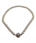 ノーブランドノーブランド）の古着「パールモチーフ」｜ホワイト×シルバー