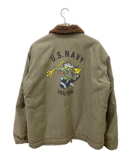 HOUSTON（ヒューストン）HOUSTON (ヒューストン) N1デッキジャケット オリーブ サイズ:42の古着・服飾アイテム