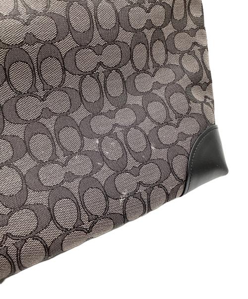 COACH（コーチ）COACH (コーチ) シグネチャーキャンバストートバッグ ブラックの古着・服飾アイテム