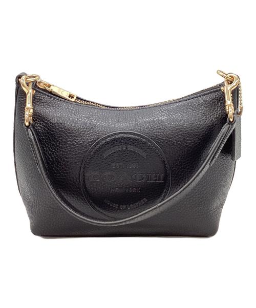 COACH（コーチ）COACH (コーチ) ロゴ型押しハンドバッグ ブラックの古着・服飾アイテム