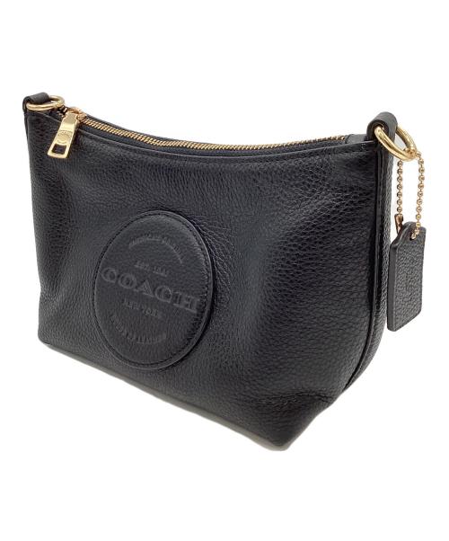 COACH（コーチ）COACH (コーチ) ロゴ型押しハンドバッグ ブラックの古着・服飾アイテム