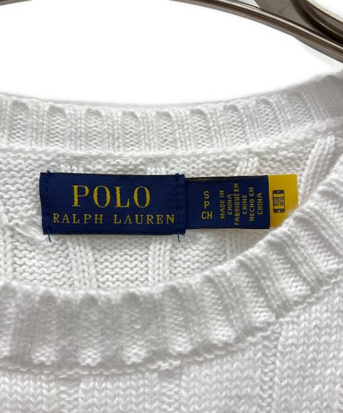 POLO RALPH LAUREN（ポロ・ラルフローレン）POLO RALPH LAUREN (ポロ・ラルフローレン) 厚手ニット ホワイト サイズ:Sの古着・服飾アイテム