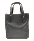 COACHコーチ）の古着「レザーハンドバッグ」｜ブラック