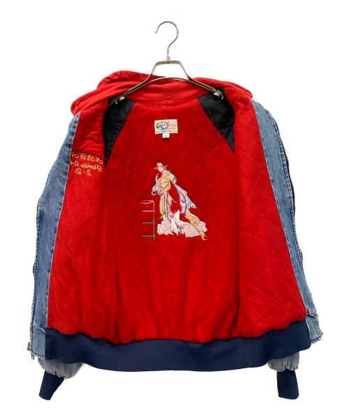 OZARK MOUNTAIN APPAREL（オザークマウンテンアパレル）OZARK MOUNTAIN APPAREL (オザークマウンテンアパレル) ジップアップジャケット ネイビー×レッド サイズ:Sの古着・服飾アイテム