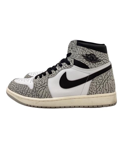 NIKE（ナイキ）NIKE (ナイキ) AIR JORDAN 1 RETRO HIGH OG ホワイト×グレー サイズ:28.5の古着・服飾アイテム