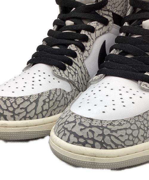 NIKE（ナイキ）NIKE (ナイキ) AIR JORDAN 1 RETRO HIGH OG ホワイト×グレー サイズ:28.5の古着・服飾アイテム