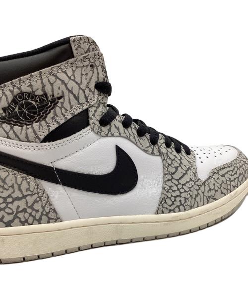 NIKE（ナイキ）NIKE (ナイキ) AIR JORDAN 1 RETRO HIGH OG ホワイト×グレー サイズ:28.5の古着・服飾アイテム