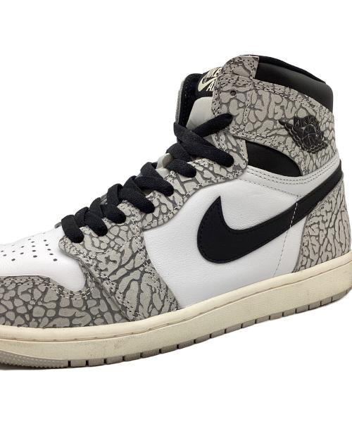 NIKE（ナイキ）NIKE (ナイキ) AIR JORDAN 1 RETRO HIGH OG ホワイト×グレー サイズ:28.5の古着・服飾アイテム