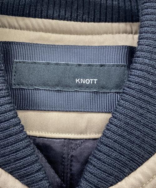 KNOTT（ノット）KNOTT (ノット) KNOTT　中綿ベスト ベージュ×ブラック サイズ:1の古着・服飾アイテム