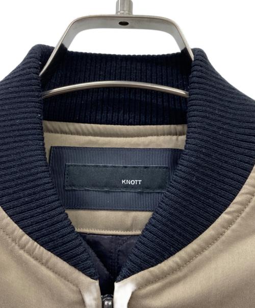 KNOTT（ノット）KNOTT (ノット) KNOTT　中綿ベスト ベージュ×ブラック サイズ:1の古着・服飾アイテム