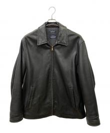 NAUTICA（ノーティカ）の古着「レザースイングトップ」｜ブラック