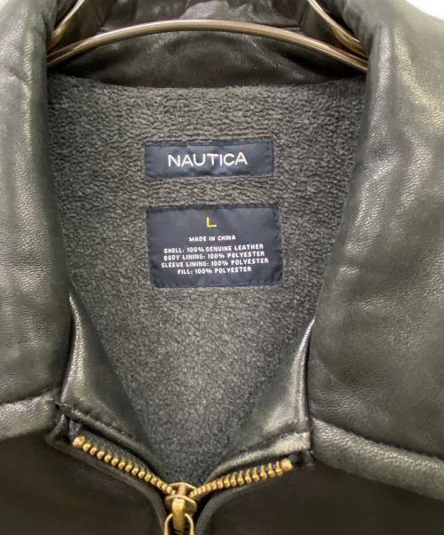 NAUTICA（ノーティカ）NAUTICA (ノーティカ) レザースイングトップ ブラック サイズ:Lの古着・服飾アイテム