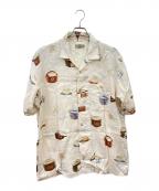 PAPASパパス）の古着「アロハシャツ」｜ピンク