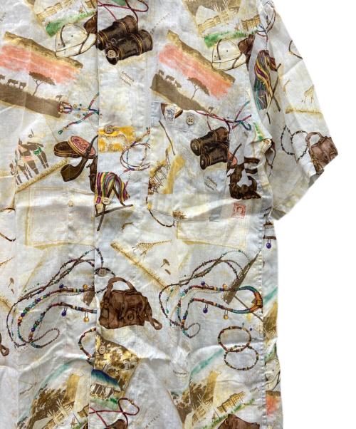 PAPAS（パパス）PAPAS (パパス) PAPAS　アロハシャツ ベージュ サイズ:Mの古着・服飾アイテム