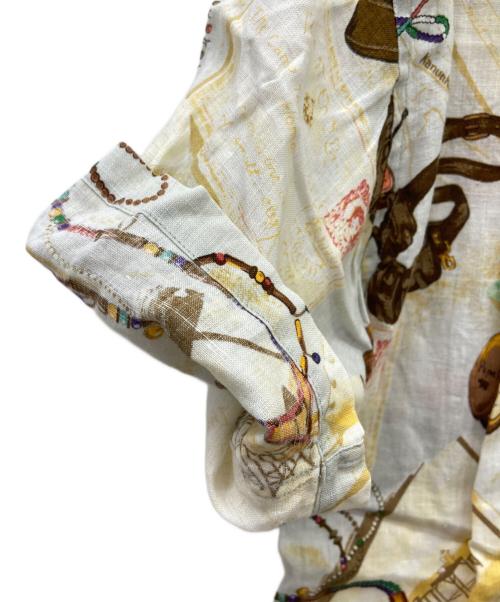 PAPAS（パパス）PAPAS (パパス) PAPAS　アロハシャツ ベージュ サイズ:Mの古着・服飾アイテム