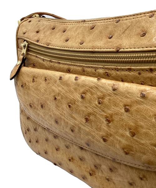 JRA（ジェーアールエー）JRA (ジェーアールエー) JRA　オーストリッチ　ショルダーバッグ イエローの古着・服飾アイテム