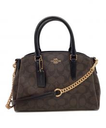 COACH（コーチ）の古着「COACH　シグネチャー　2WAYバッグ」｜ブラウン