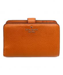 Kate Spade（ケイトスペード）の古着「Kate Spade　レナ ミディアム コンパクト バイフォールド ウォレット」｜オレンジ