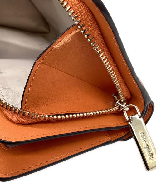 Kate Spade（ケイトスペード）Kate Spade (ケイトスペード) Kate Spade　レナ ミディアム コンパクト バイフォールド ウォレット オレンジの古着・服飾アイテム