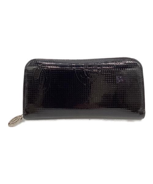 Cartier（カルティエ）Cartier (カルティエ) Cartier	ハッピーバースデー　　ラウンドファスナー財布 ブラックの古着・服飾アイテム