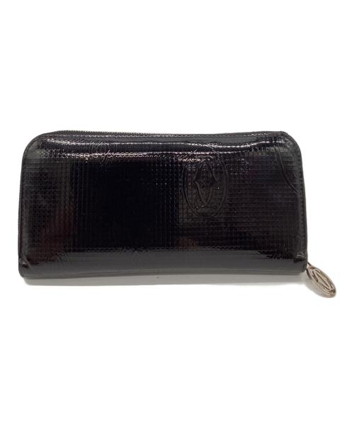 Cartier（カルティエ）Cartier (カルティエ) Cartier	ハッピーバースデー　　ラウンドファスナー財布 ブラックの古着・服飾アイテム