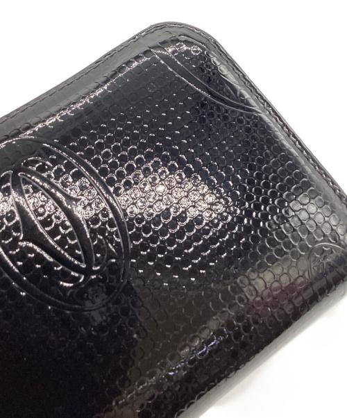 Cartier（カルティエ）Cartier (カルティエ) Cartier	ハッピーバースデー　　ラウンドファスナー財布 ブラックの古着・服飾アイテム