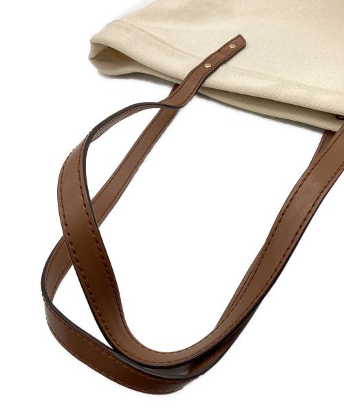 MICHAEL KORS（マイケル・コース）MICHAEL KORS (マイケル・コース) MICHAEL KORS　トートバッグ アイボリー×ブラウンの古着・服飾アイテム