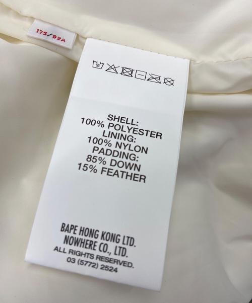 Aape BY A BATHING APE（エーエイプ バイ アベイシングエイプ）AAPE BY A BATHING APE (エーエイプ バイ アベイシングエイプ) ダウンジャケット アイボリー サイズ:Mの古着・服飾アイテム