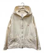 DANTONダントン）の古着「DANTON　ハイカウントダック ジップフーディー ジャケット」｜ベージュ