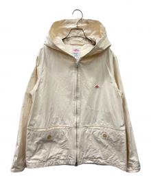 DANTON（ダントン）の古着「DANTON　ハイカウントダック ジップフーディー ジャケット」｜ベージュ