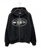 stussyステューシー）の古着「ジップパーカー」｜ブラック